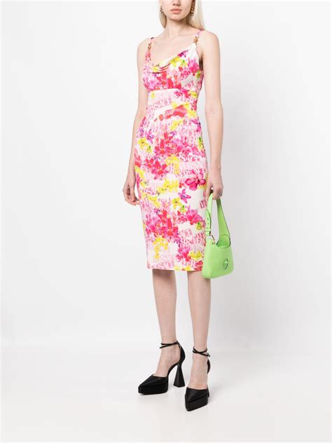 versace floral print dress|famous Versace dresses.